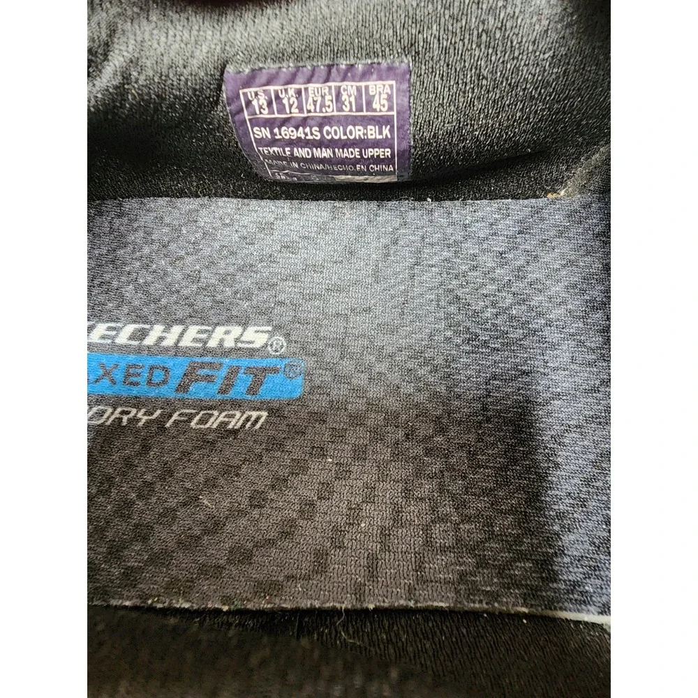 Skechers Cohagen Canvas Slip On Men memory foam Shoe Sz 13 in Black  16941S